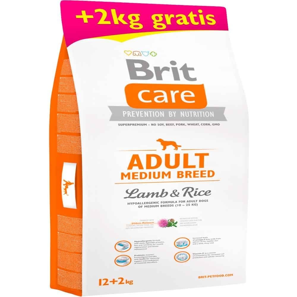 Brit Care Orta Irk Kuzu Etli Köpek Maması 12 Kg + 2 Kg