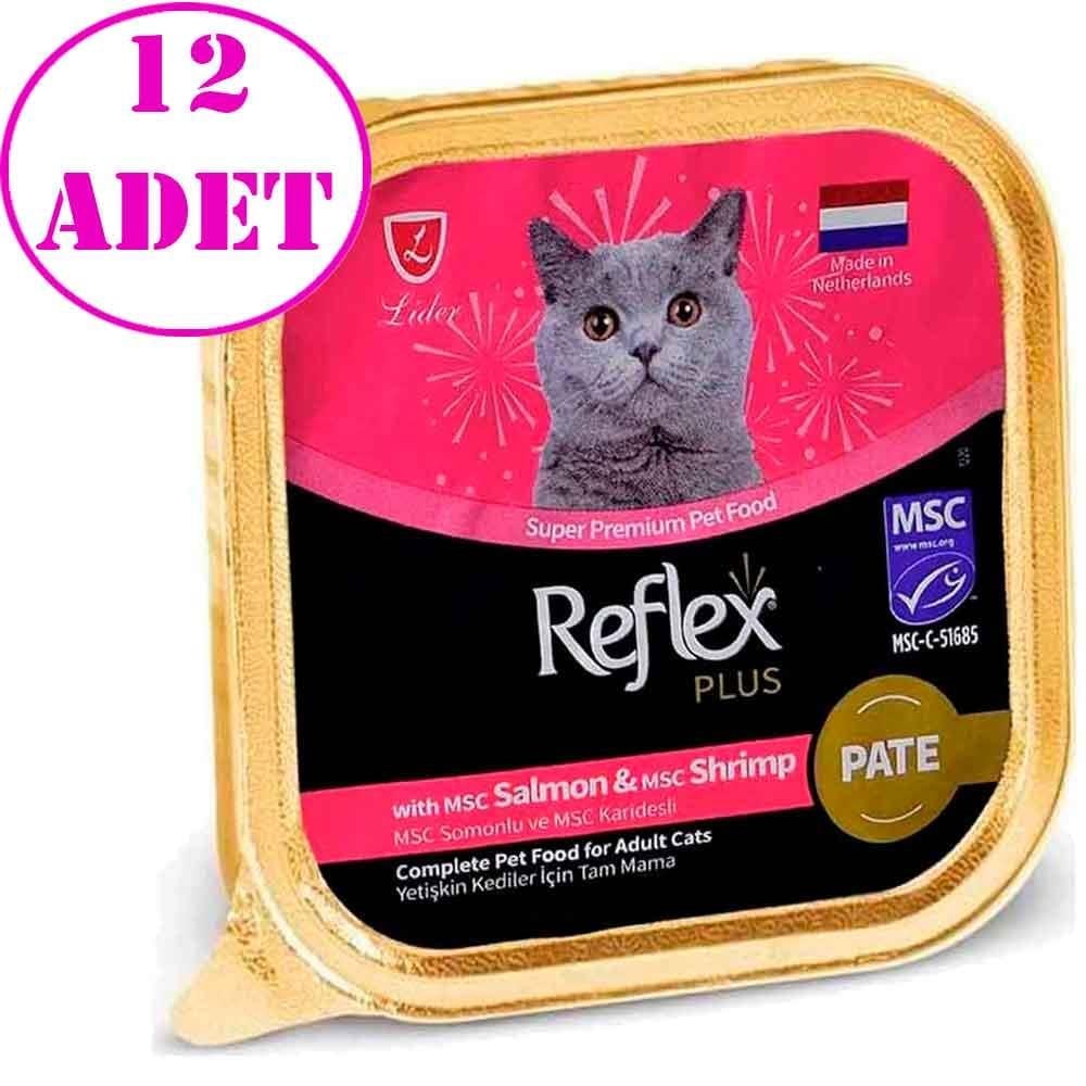 Reflex Plus Pate Somonlu Karidesli Kedi Konservesi 85 Gr 12 AD