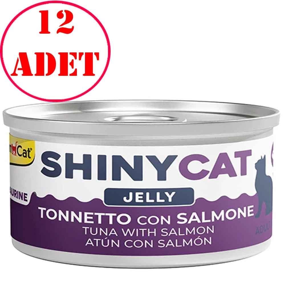 Gimcat Shinycat Kedi Konservesi Somon ve Ton Balıklı 70 Gr 12 AD