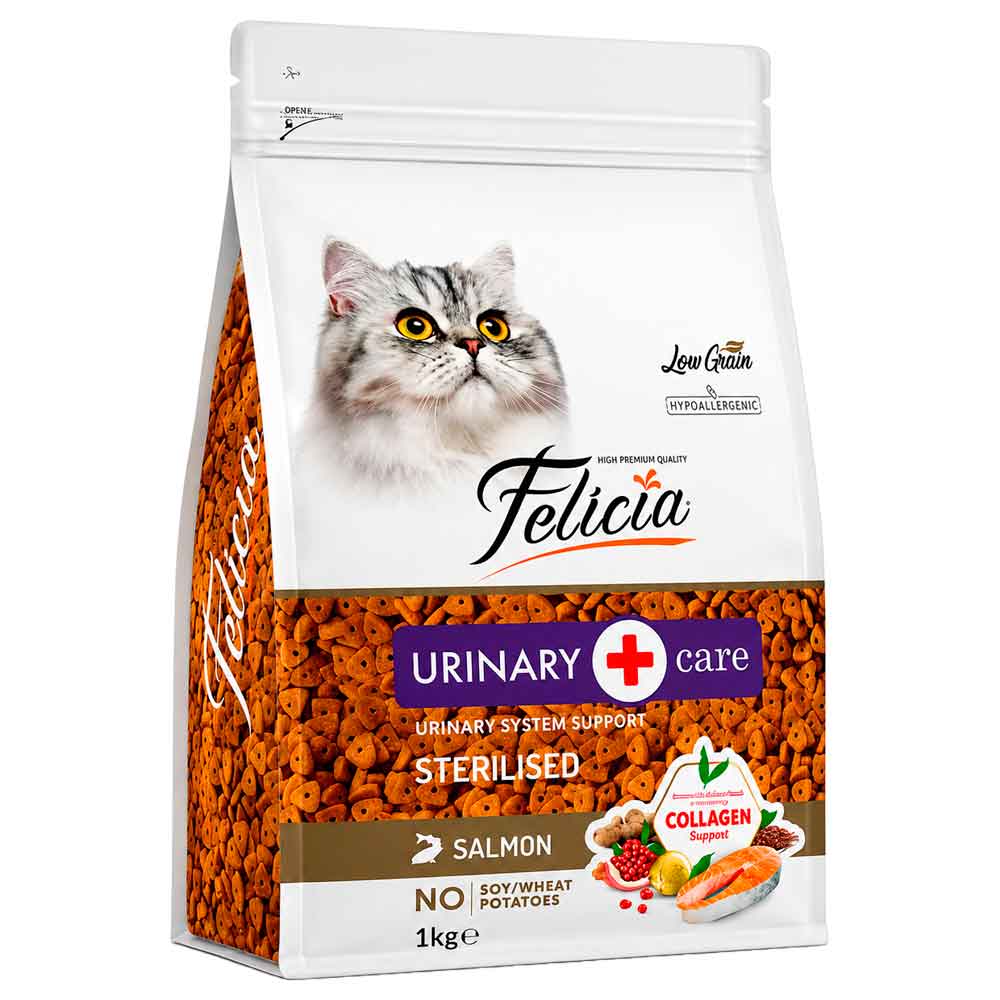 Felicia Sterilised Somonlu Kolajenli Kedi Maması 1 Kg