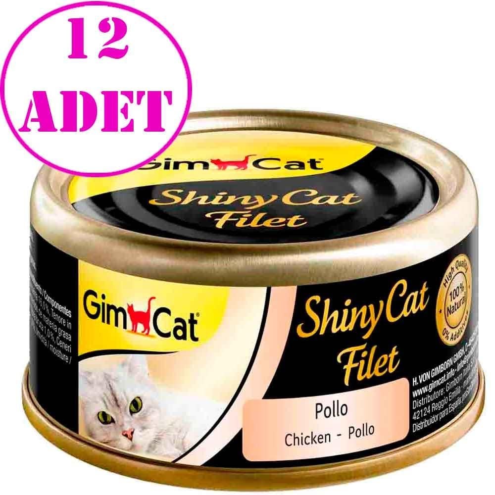 Gimcat Shinycat Fileto Tavuklu Kedi Konservesi 70 Gr 12 AD