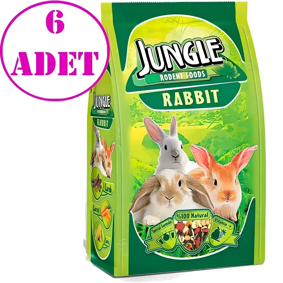 Jungle Tavşan Yemi 500 Gr 6 AD
