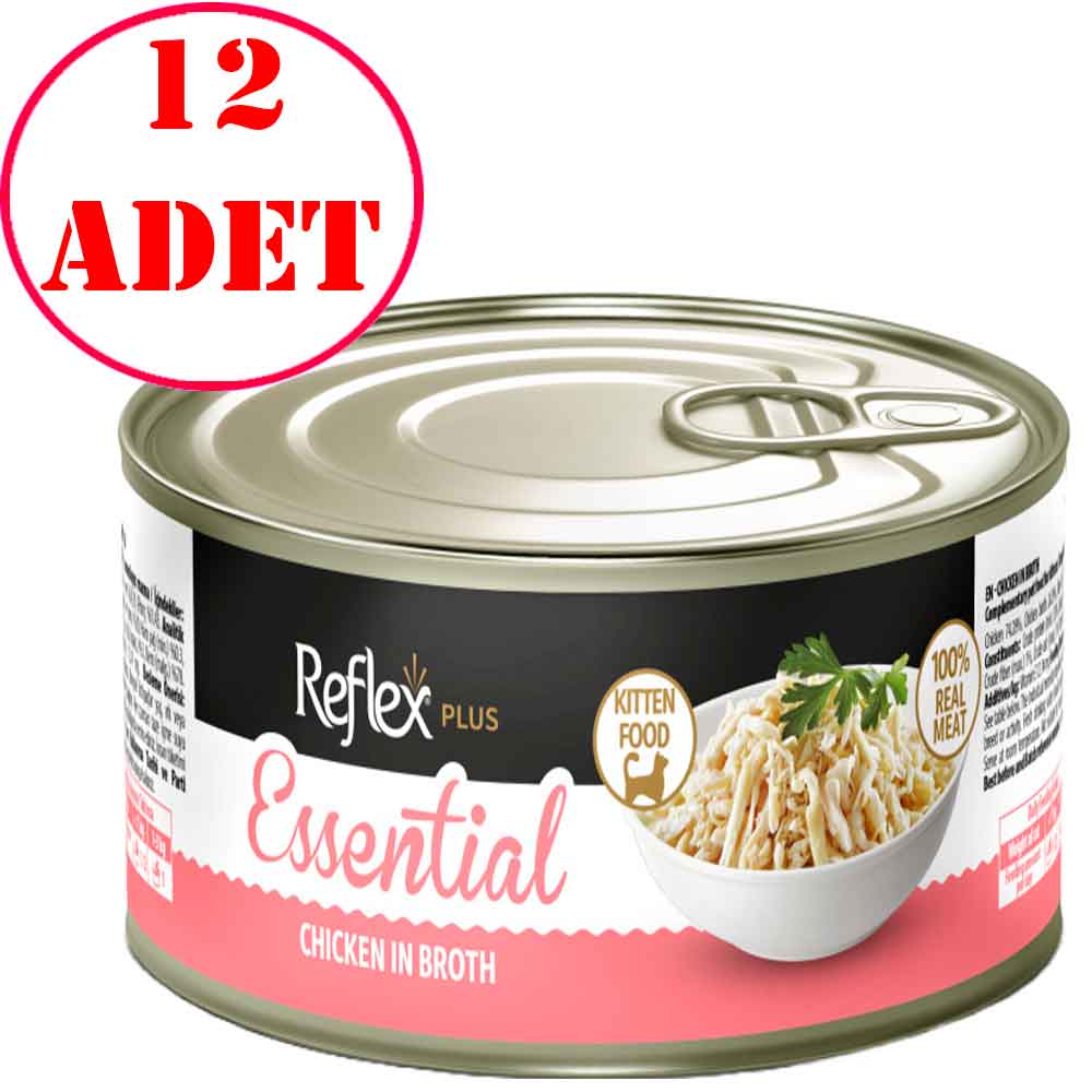 Reflex Plus Essential Yavru Kedi Konservesi Tavuklu 70 Gr 12 AD
