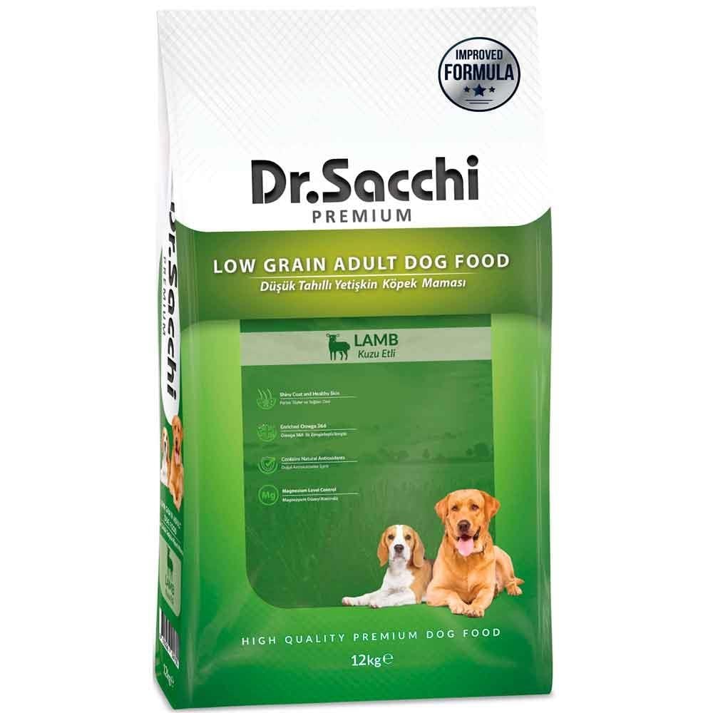 Dr Sacchi Köpek Maması Düşük Tahıllı Kuzu Etli 12 Kg