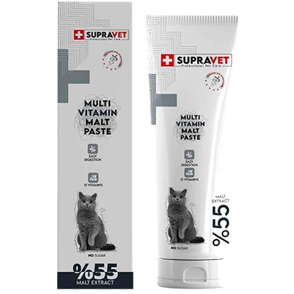 Supravet Kediler İçin Taurinli Multivitaminli Kedi Malt Macunu 100 gr