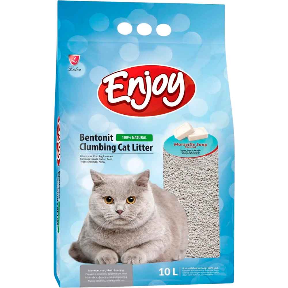 Enjoy Kedi Kumu Marsilya Sabunu Kokulu İnce Taneli 10 Lt