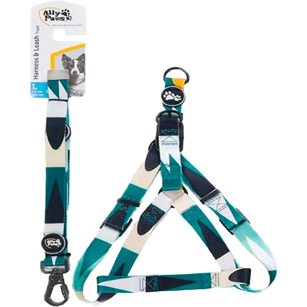Ally Paws Harness & Leash Tape Göğüs Tasması ve Gezdirme Kayışı L 2,5 cm x 120 cm