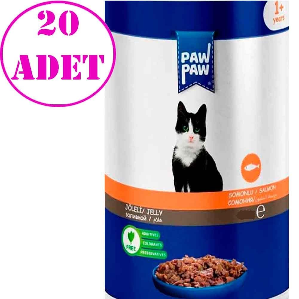 Paw Paw Kedi Yaş Maması Somonlu 85 Gr 20 AD