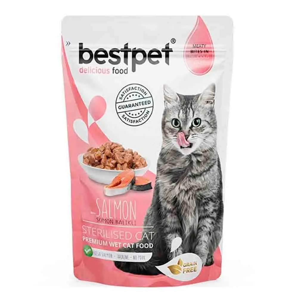 BestPet Sterilised Jelly Pouch Somonlu Kedi Maması 85 Gr