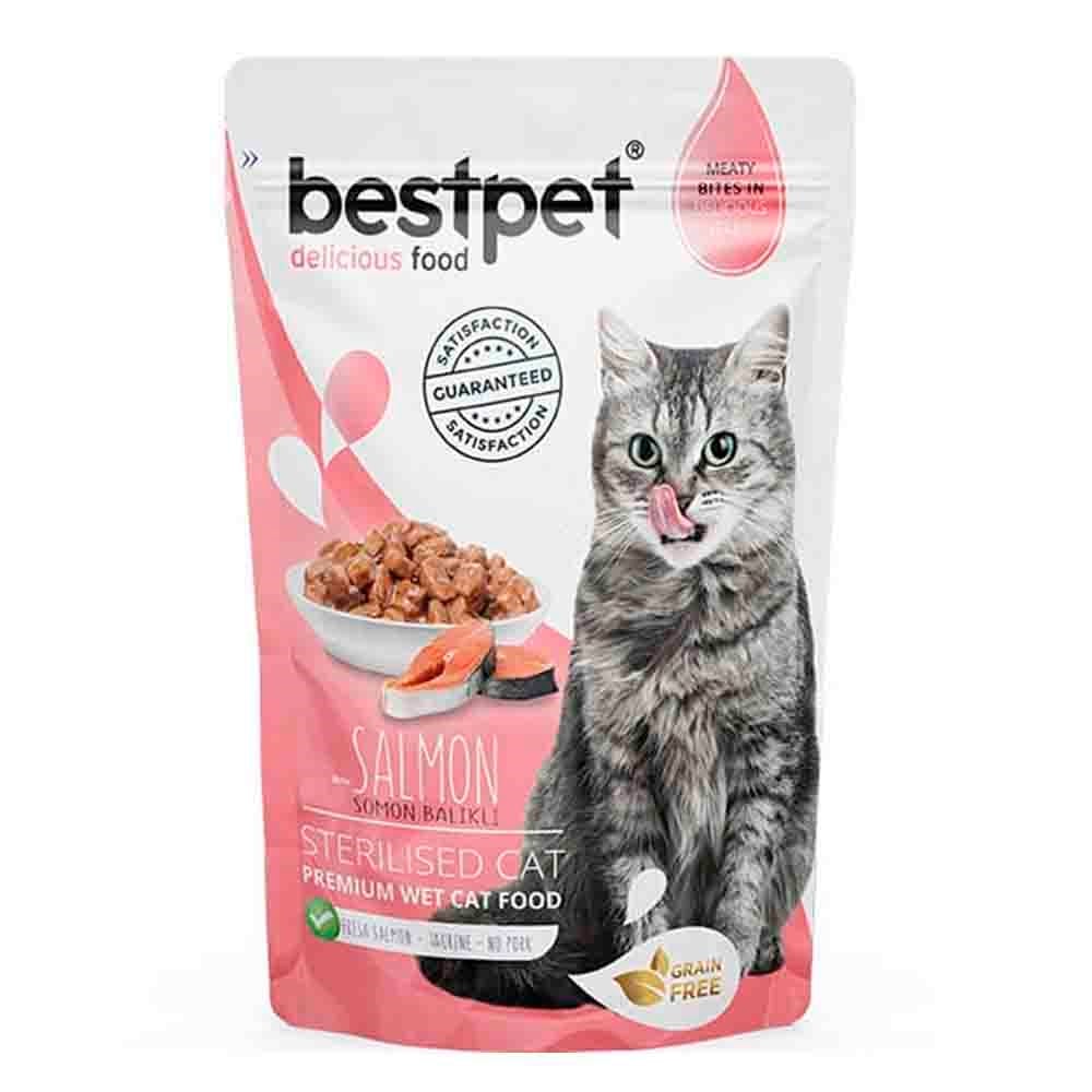 BestPet Sterilised Jelly Pouch Somonlu Kedi Maması 85 Gr