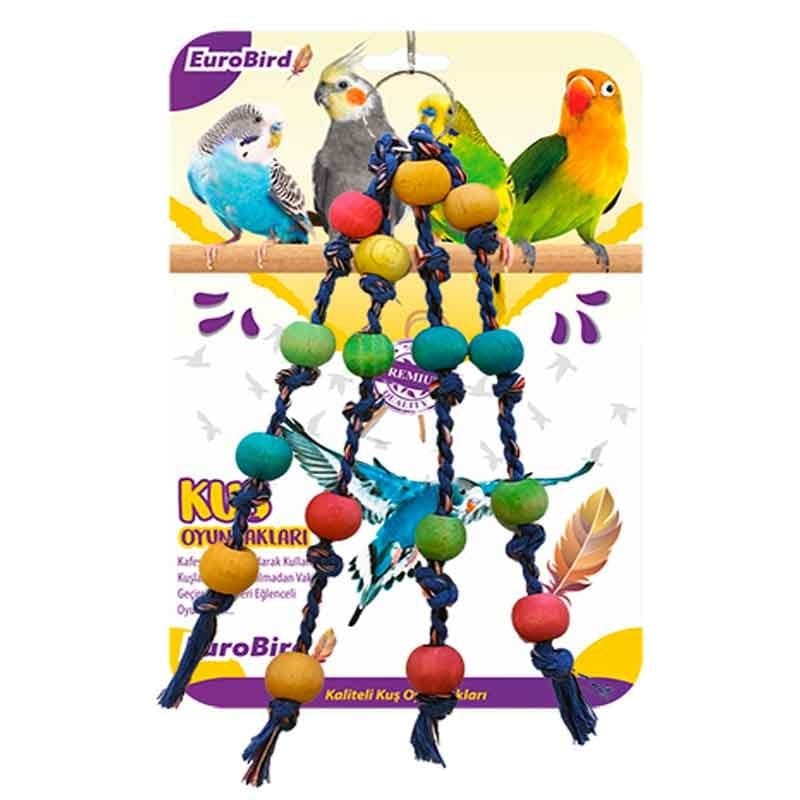 Euro Bird Kuş Oyuncağı İpli Boncuk KY77