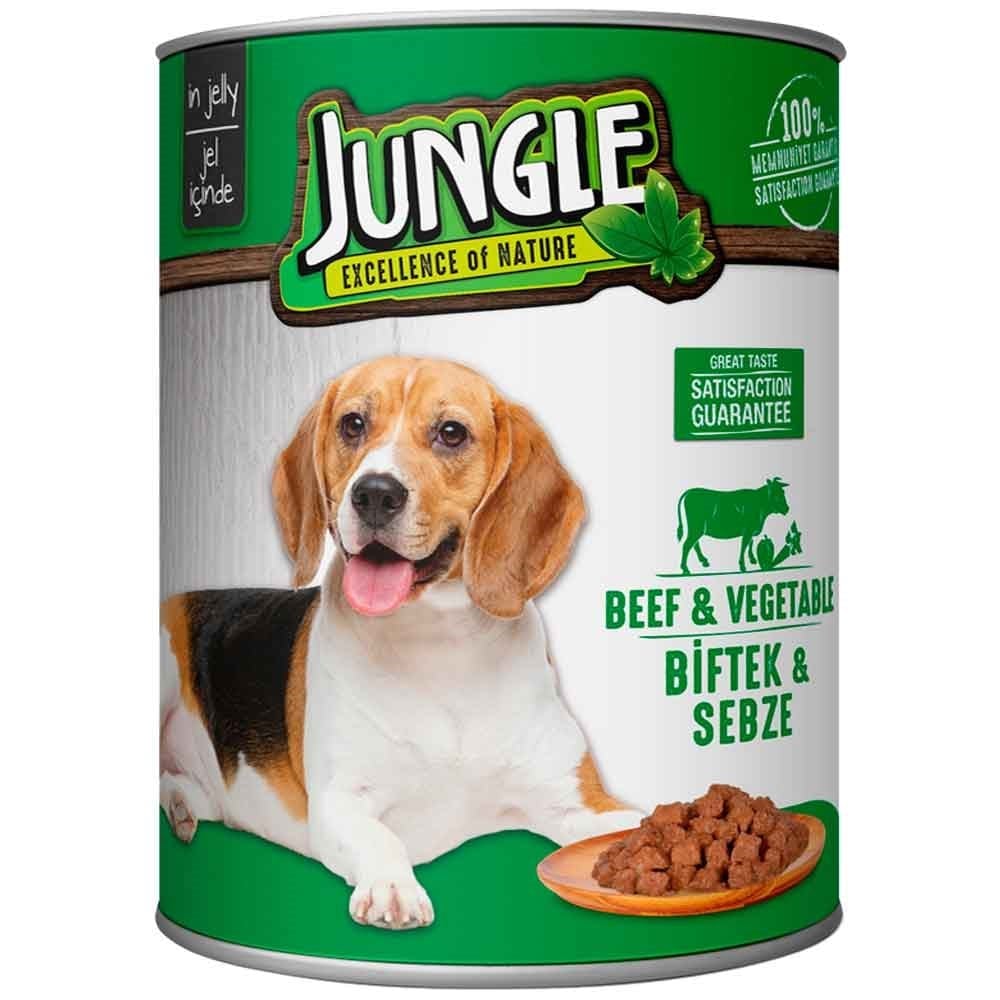 Jungle Köpek Konservesi Biftekli Sebzeli 415 GR