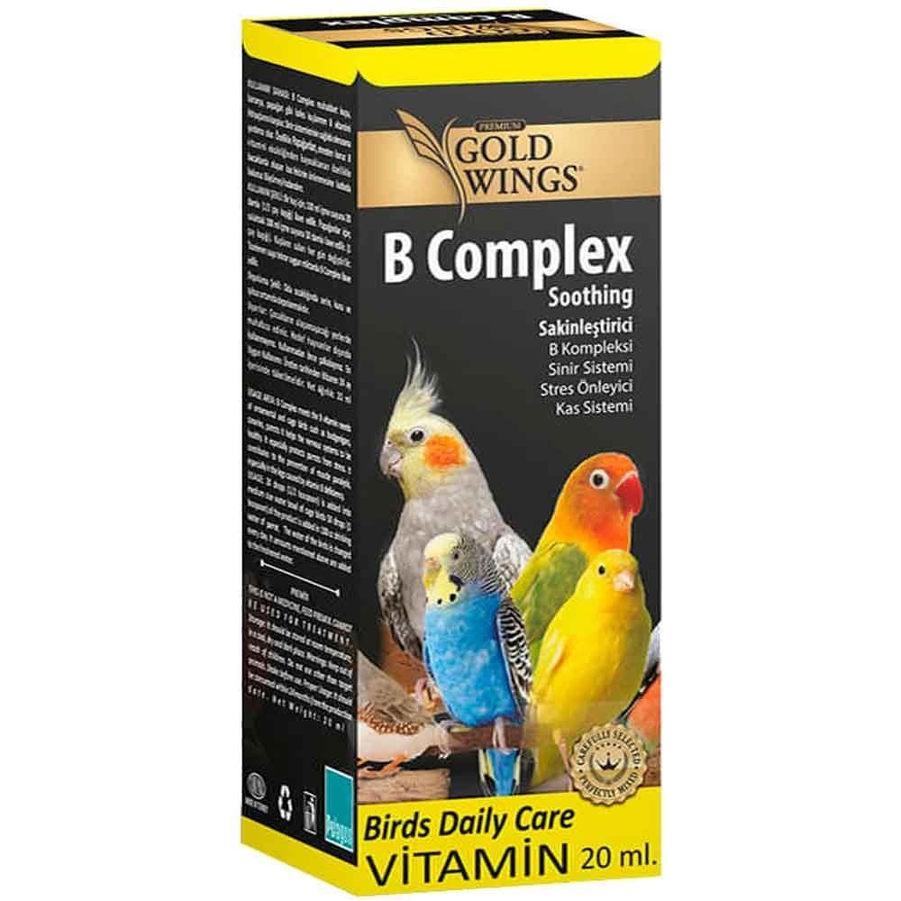 Gold Wings B Complex Vitamin Kuşlar İçin Stres Önleyici 20 ml