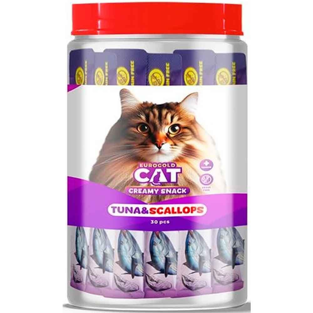 Eurogold Kedi Ödülü Ton Balığı ve Deniz Taraklı 30X15 Gr
