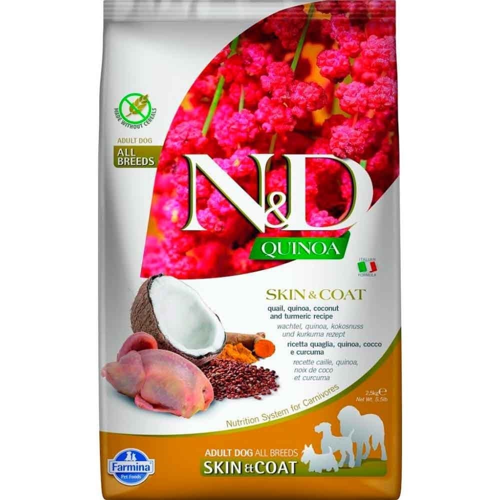 ND Quinoa Skin Coat Bıldırcın Yetişkin Köpek Maması 7 Kg