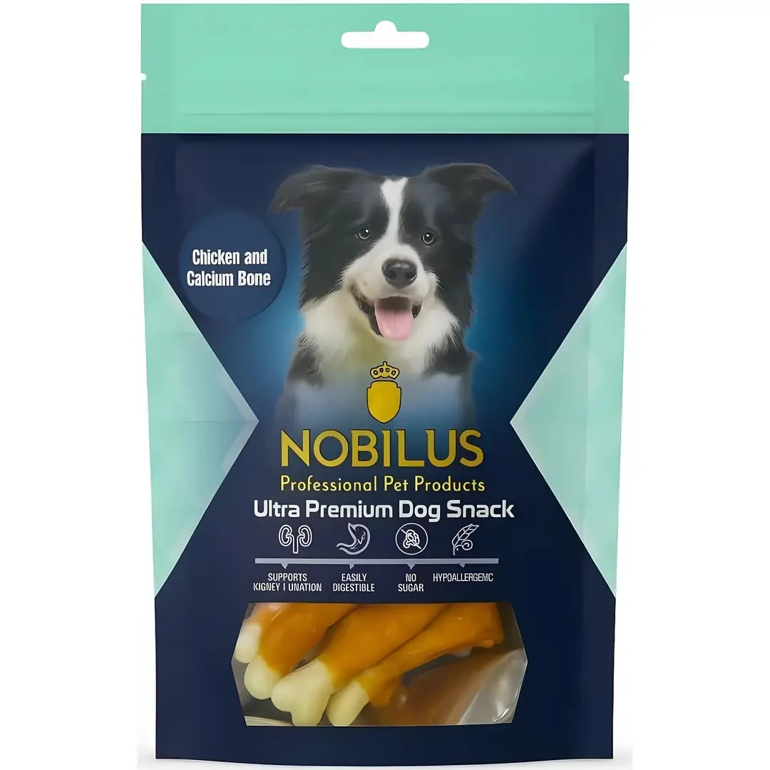 Nobilus Köpek Ödül Maması Tavuk ve Kalsiyum Kemikli Sargı 80 Gr