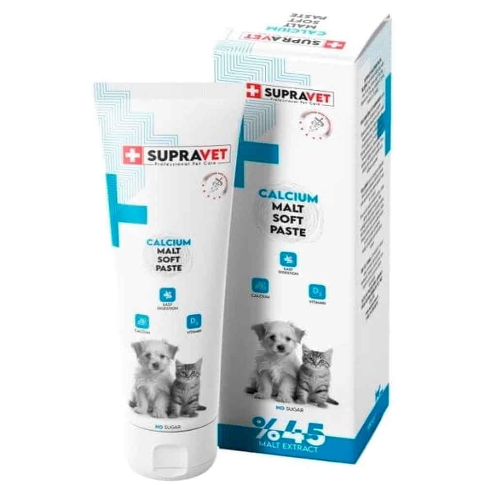 Supravet Calcium Kedi ve Köpekler İçin Kalsiyum Malt Paste 100 gr