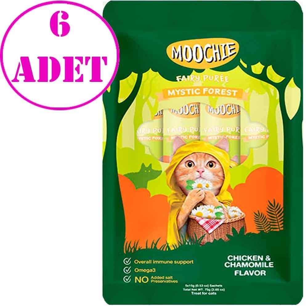 Moochie Sıvı Kedi Ödülü Tavuk Papatya 5x15 Gr 6 AD