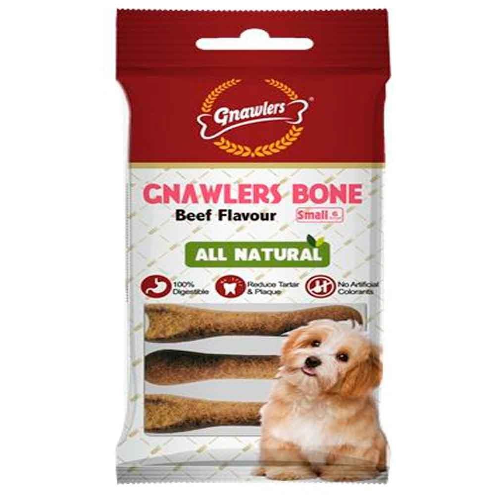 Gnawlers Köpek Ödül Kemiği Beef Flavour 6'lı Paket