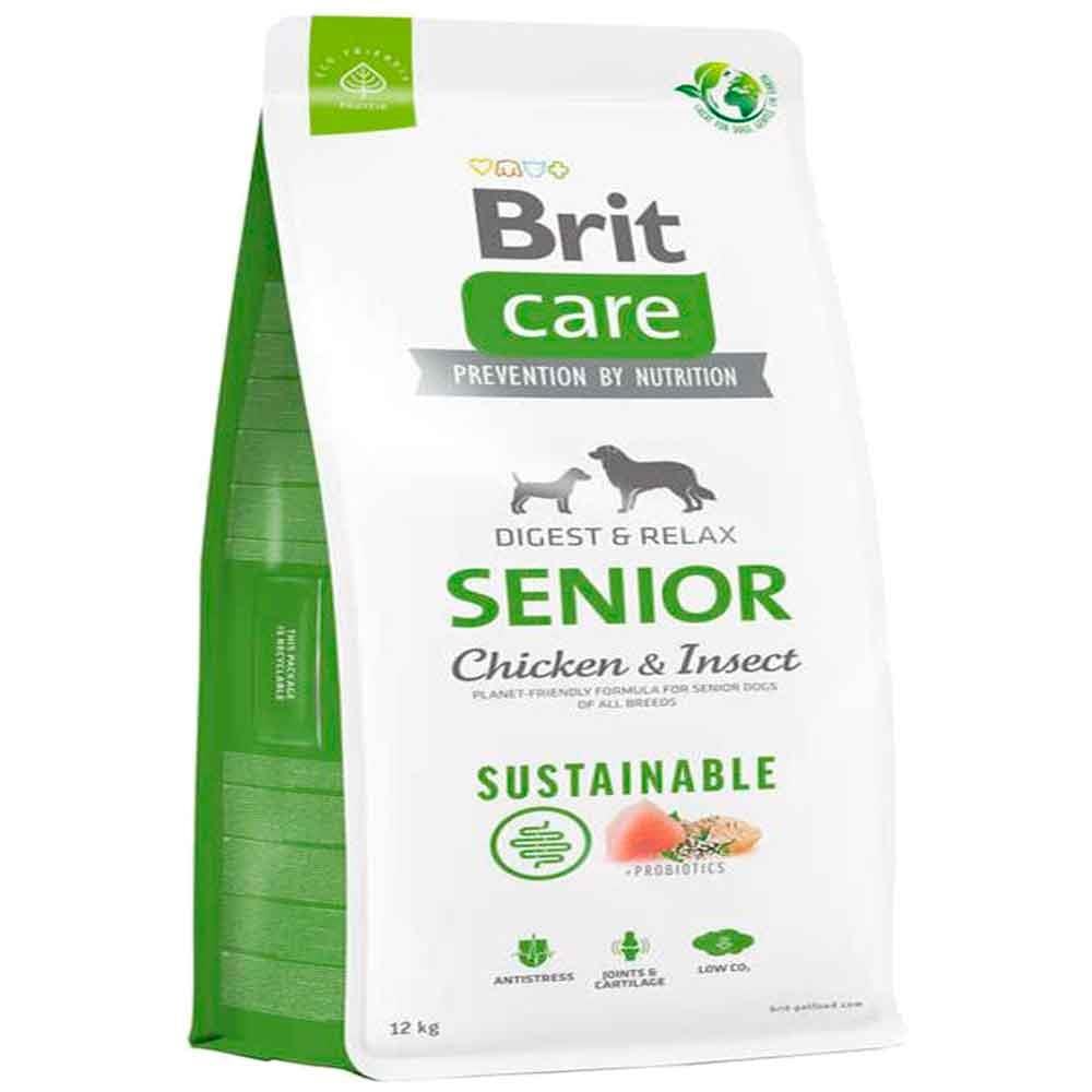 Brit Care Sustainable Senior Böcek ve Tavuk Yaşlı Köpek Maması 12 Kg