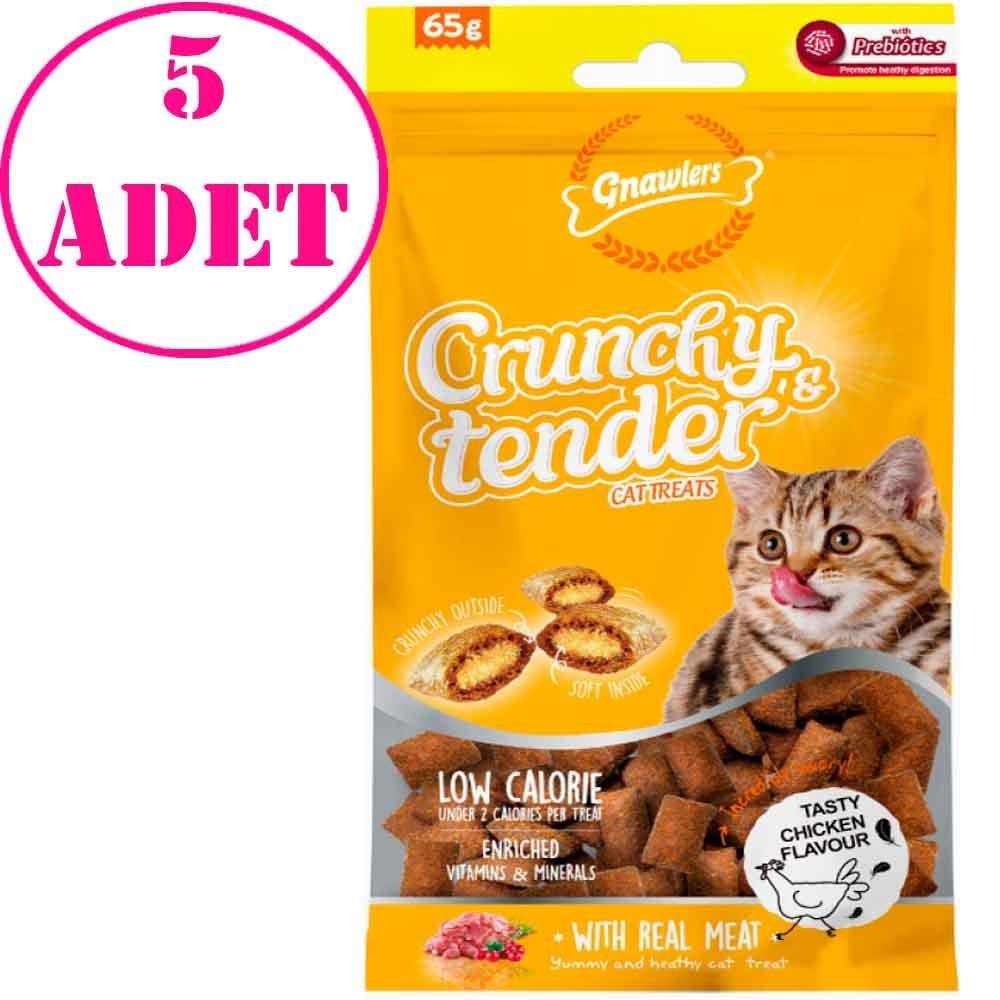 Gnawlers Kedi Ödülü Crunchy & Tender Tavuklu 65 Gr 5 AD