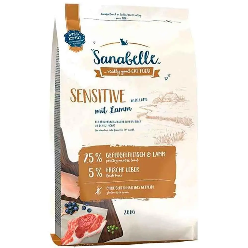 Sanabelle Sensitive Kuzu Etli Hassas Kedi Maması 10 kg