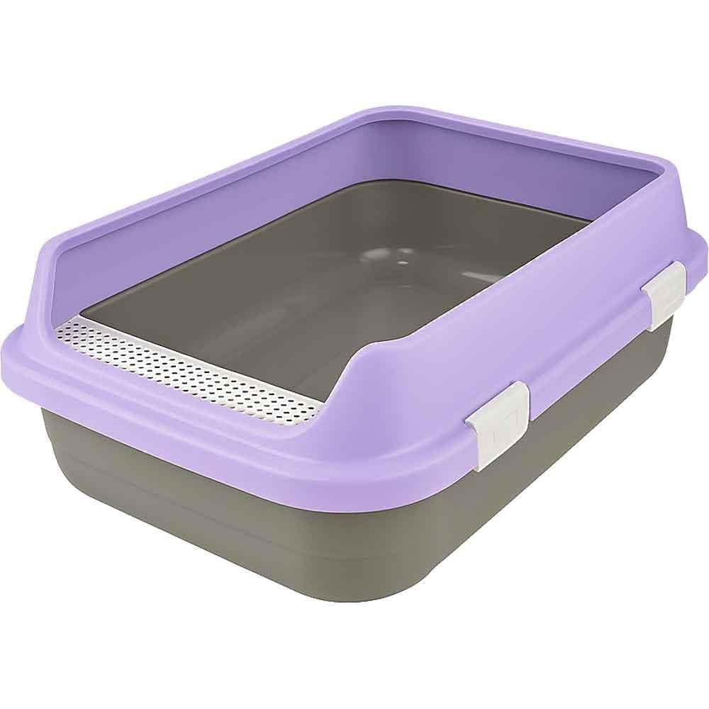 Amazon Açık Izgaralı Kedi Tuvaleti Lila M