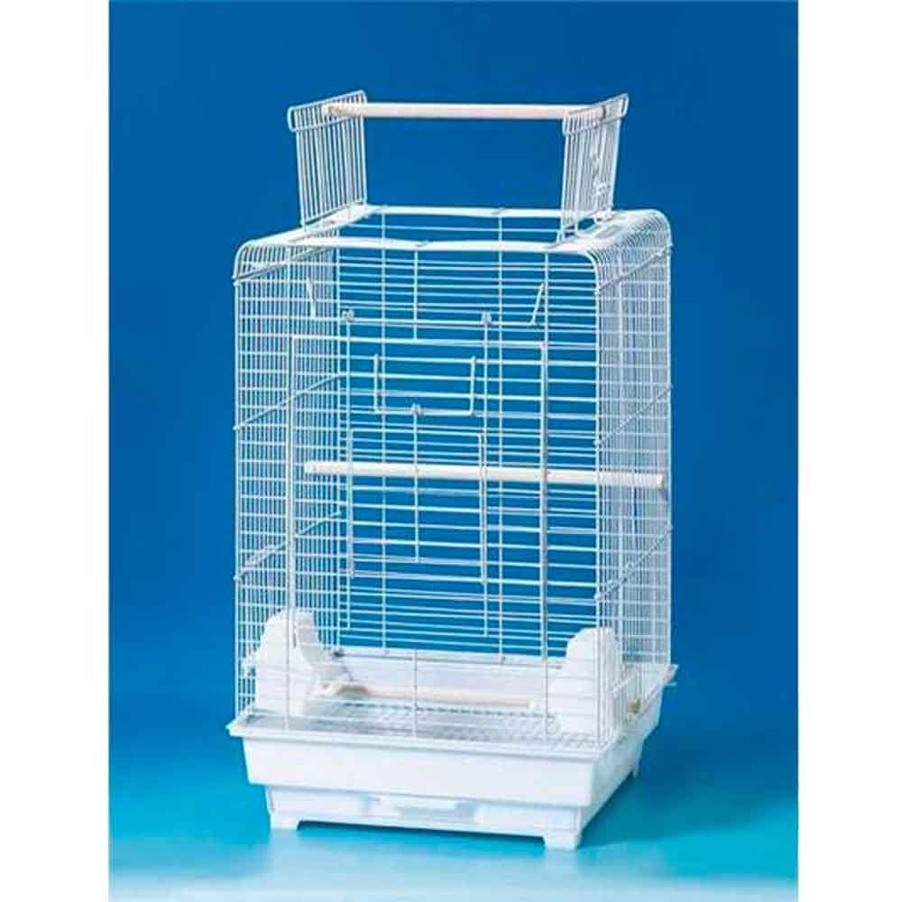 Euro Gold Büyük Papağan Kafesi Açılır Çatılı Beyaz