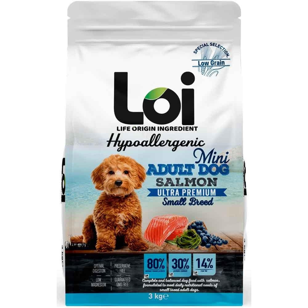 Loi Hipoalerjenik Küçük Irk Köpek Maması Somonlu 3 Kg