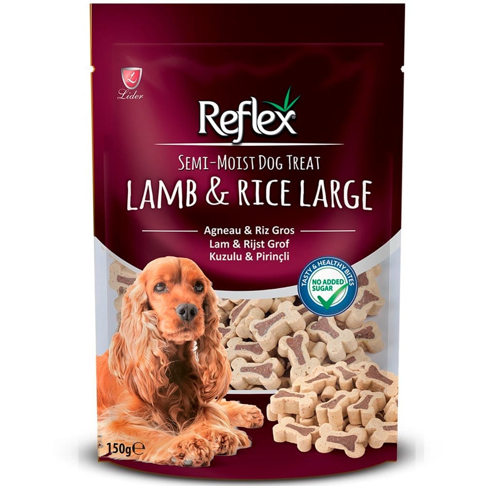 Reflex Kuzulu ve Prinçli Büyük Kemikler Yumuşak Köpek Ödülü 150gr