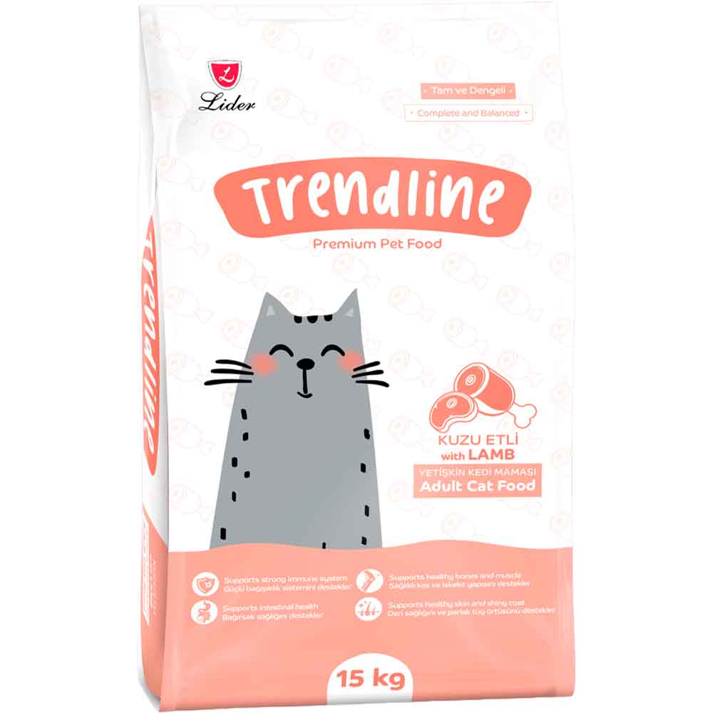 Trendline Kuzu Etli Kedi Maması 15 kg