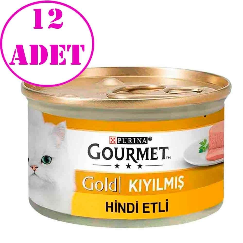 Gourmet Kıyılmış Hindili Kedi Konservesi 85 Gr 12 AD