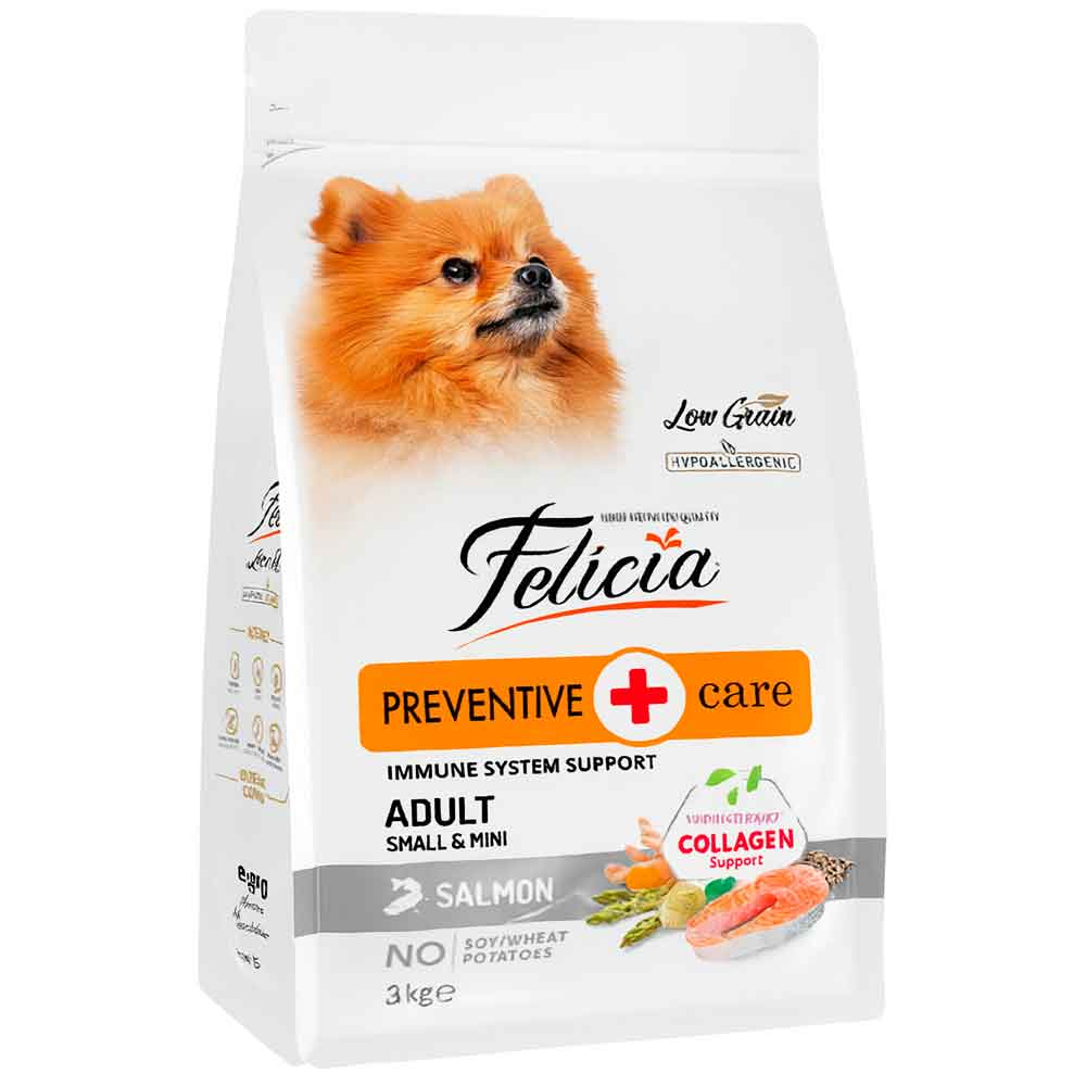 Felicia Somonlu Köpek Maması Az Tahıllı Kolajenli S/M 3 Kg
