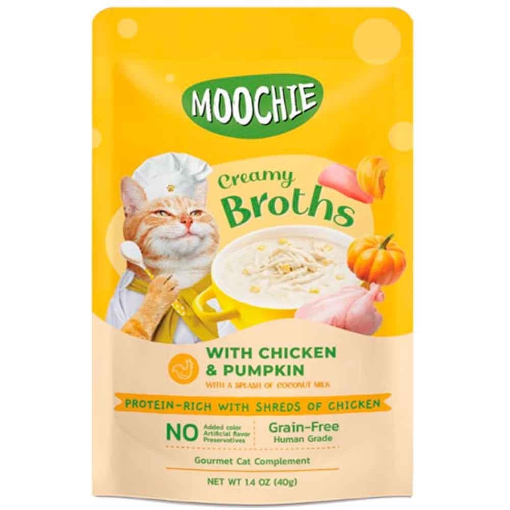 Moochie Kedi Çorbası Parça Tavuklu Balkabaklı Tahılsız 40 Gr