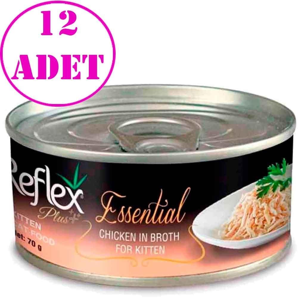 Reflex Plus Essential Yavru Kedi Konservesi Tavuklu 70 Gr 12 AD