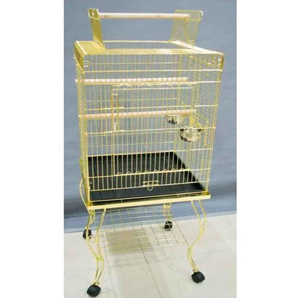 QH Papağan Kafesi Sehpalı Gold 51x51x129 cm