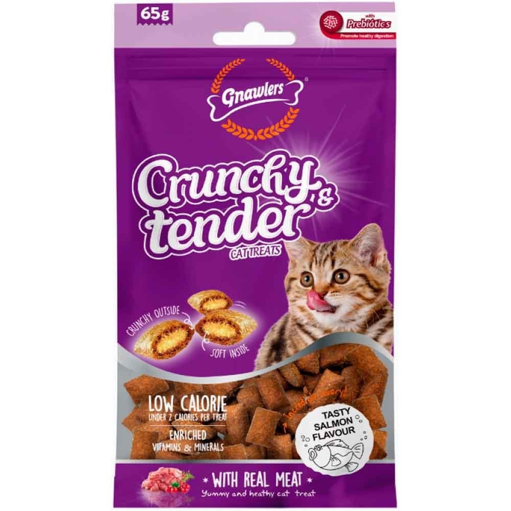Gnawlers Kedi Ödülü Crunchy & Tender Somonlu 65 Gr