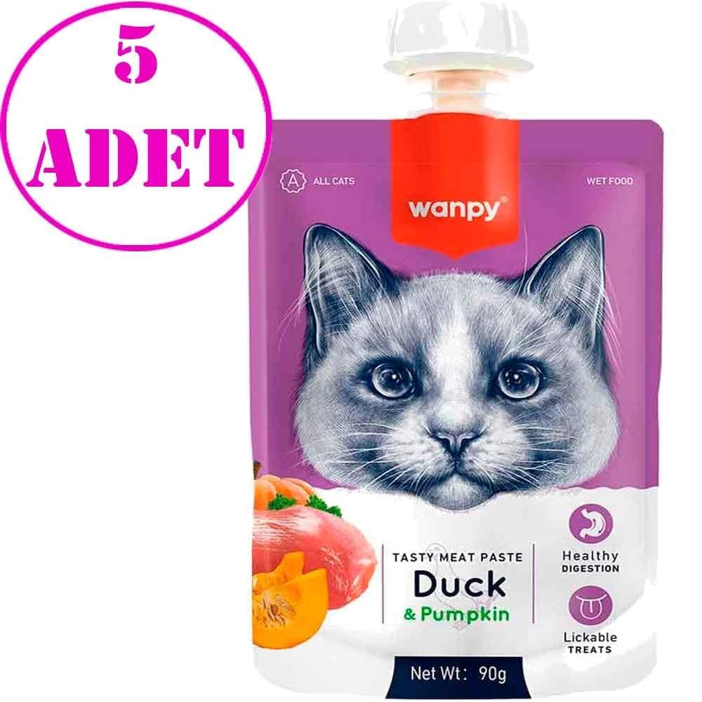 Wanpy Kedi Ödülü Ördekli Balkabaklı Ezme 90 Gr 5 AD