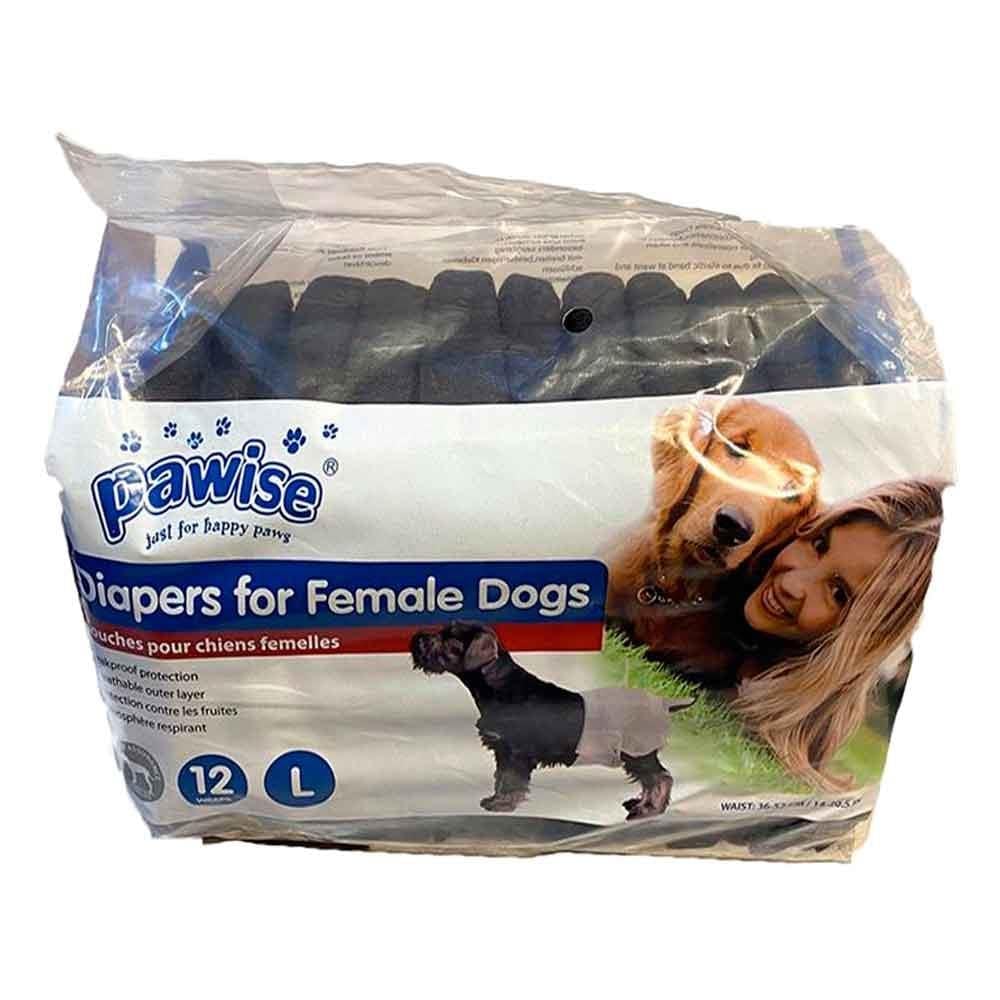 Pawise Ultra Emici Köpek Bezi 12'li Siyah L
