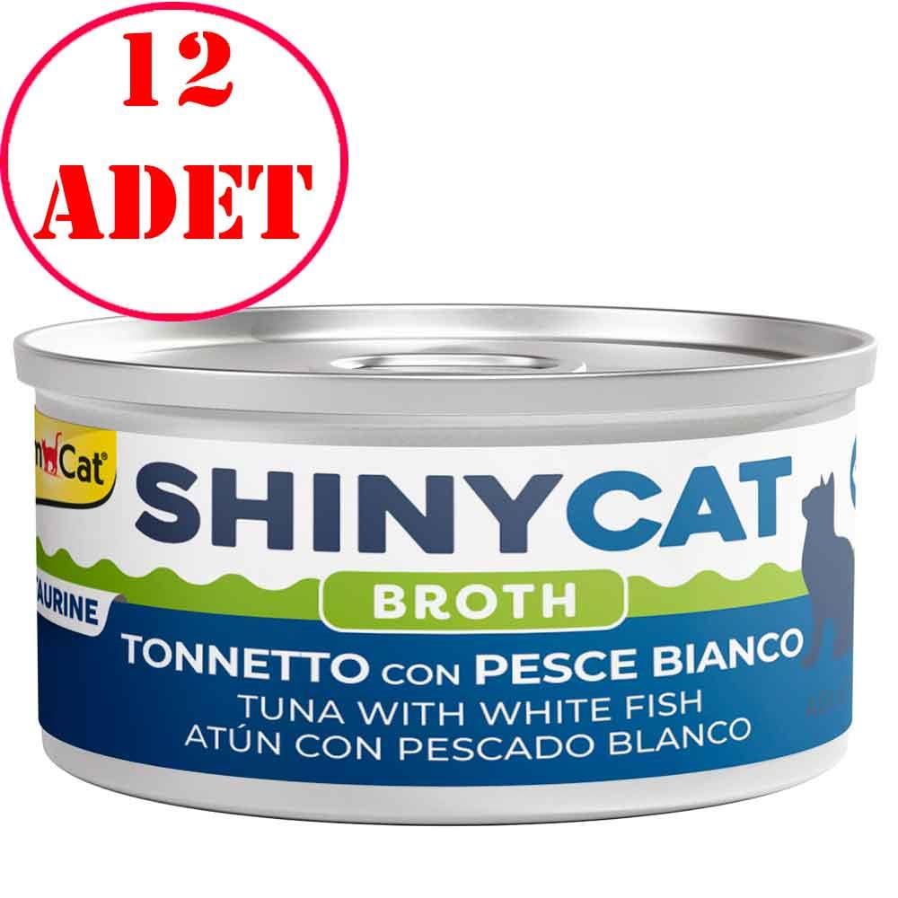 Gimcat Shinycat Kedi Konservesi Beyaz Ton Balıklı 70 Gr 12 AD