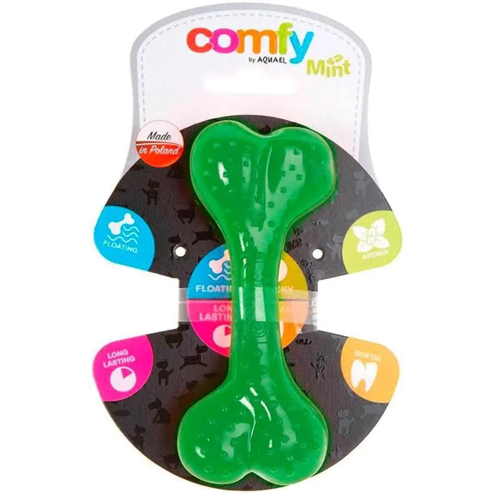 AQUAEL Comfy Toy Köpek Oyuncağı DENTAL BONE 8 Cm Yeşil Nane Aromalı