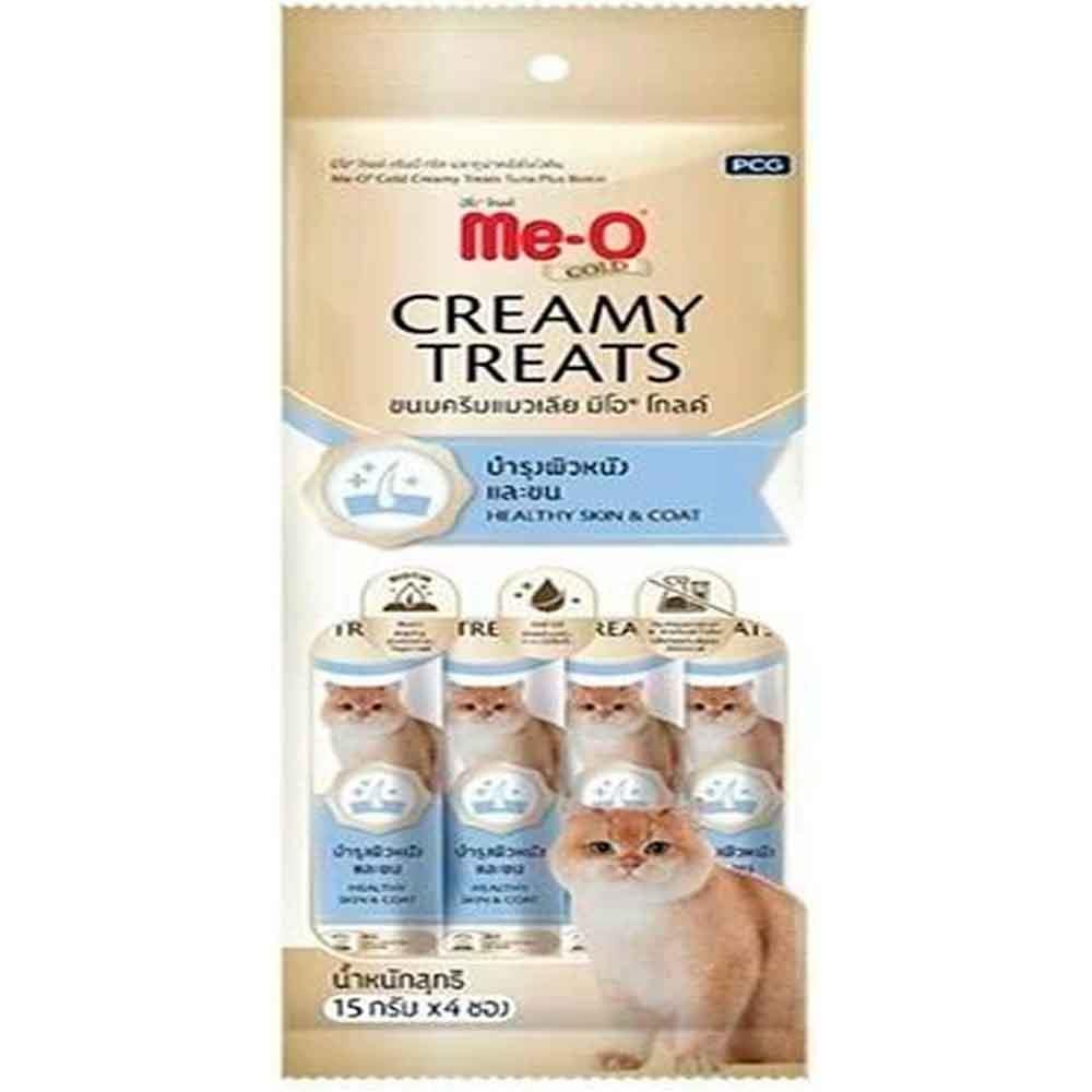 Me-O Gold Creamy Kedi Ödülü Ton Balıklı ve Biotinli 15 Gr 4'lü Paket