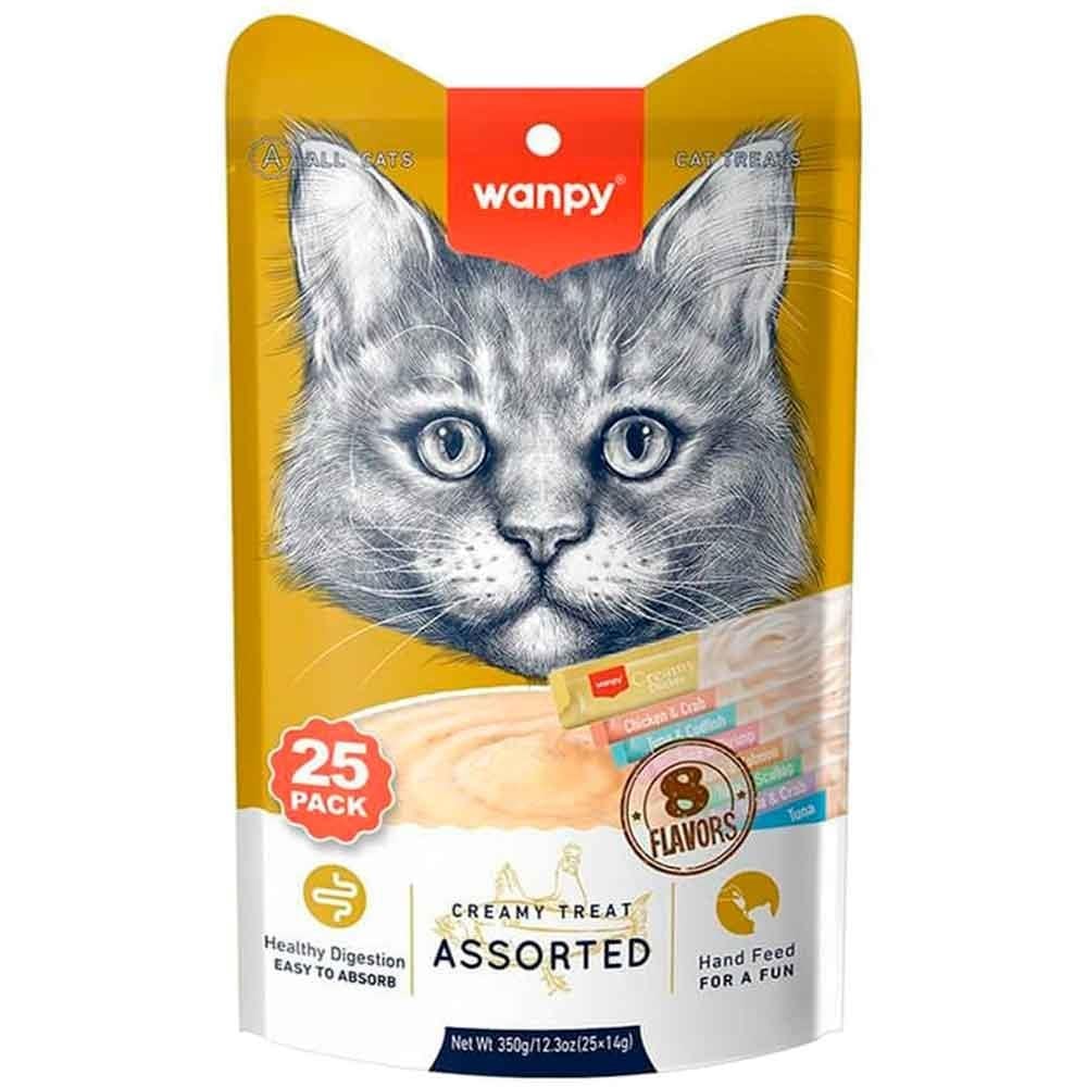 Wanpy Karışık Sıvı Kedi Ödülü 25 X 14 gr