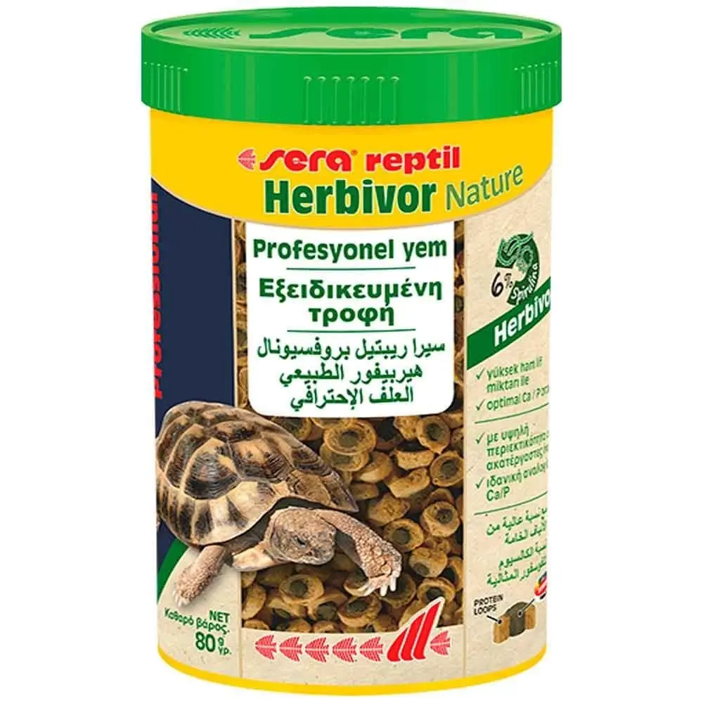 Sera Kaplumbağa ve Sürüngen Yemi Otçul Nature 250 ML