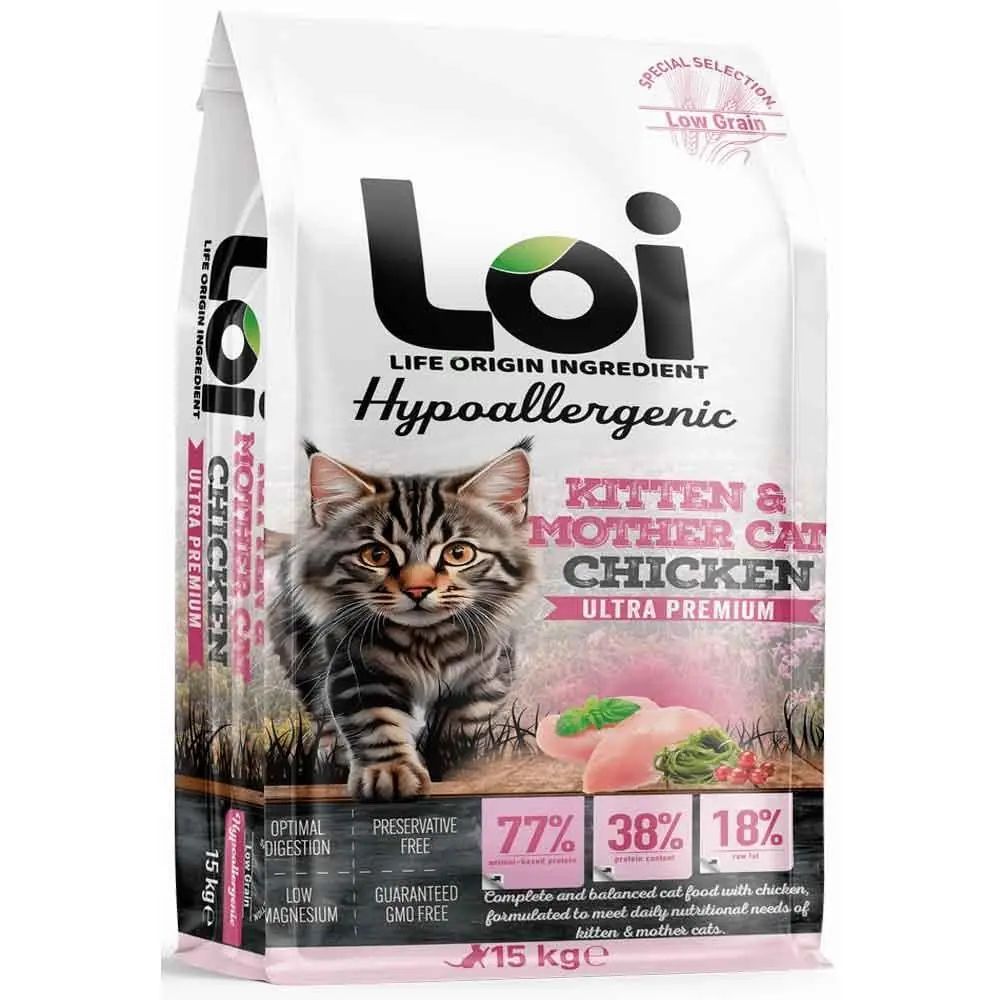 Loi Hipoalerjenik Yavru Kedi Maması Tavuklu 15 Kg