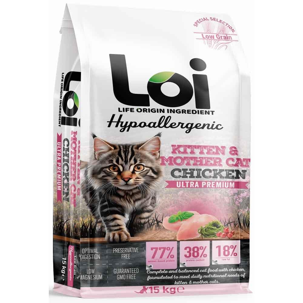 Loi Hipoalerjenik Yavru Kedi Maması Tavuklu 15 Kg