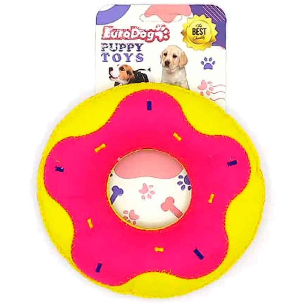 EuroDog Puppy Pet Toys Sarı Donut Şeklinde Köpek Oyuncağı
