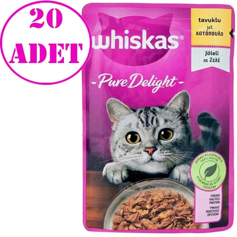 Whiskas Pouch Pure Delight Tavuklu Kedi Konservesi 85 Gr 20 AD