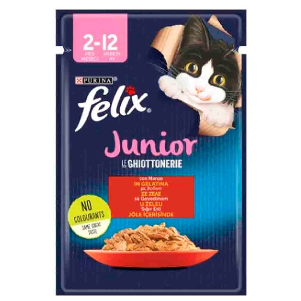 Purina Felix Sığır Eti Yaş Yavru Kedi Maması 85 Gr