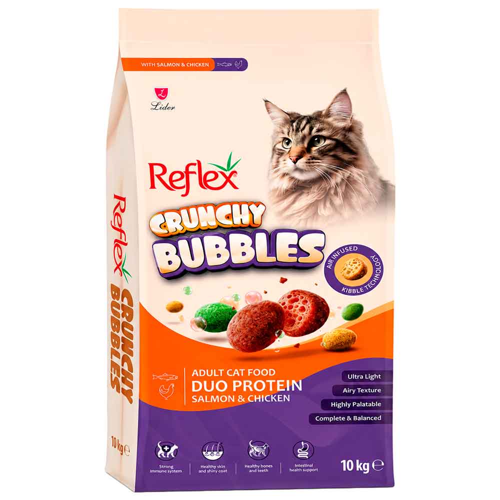 Reflex Crunchy Bubbles Somonlu ve Tavuklu Kedi Maması 10 Kg